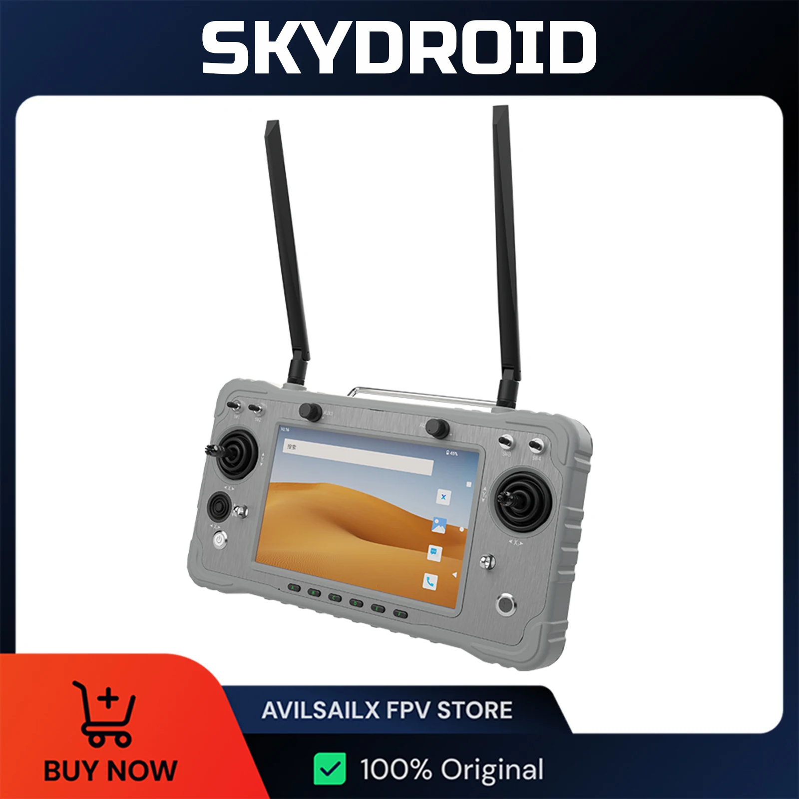 

SKYDROID G16 FPV Remote Controller with 30KM Long Range, 7" HD Bright Screen and Android 13 for Ultimate FPV Drone Control