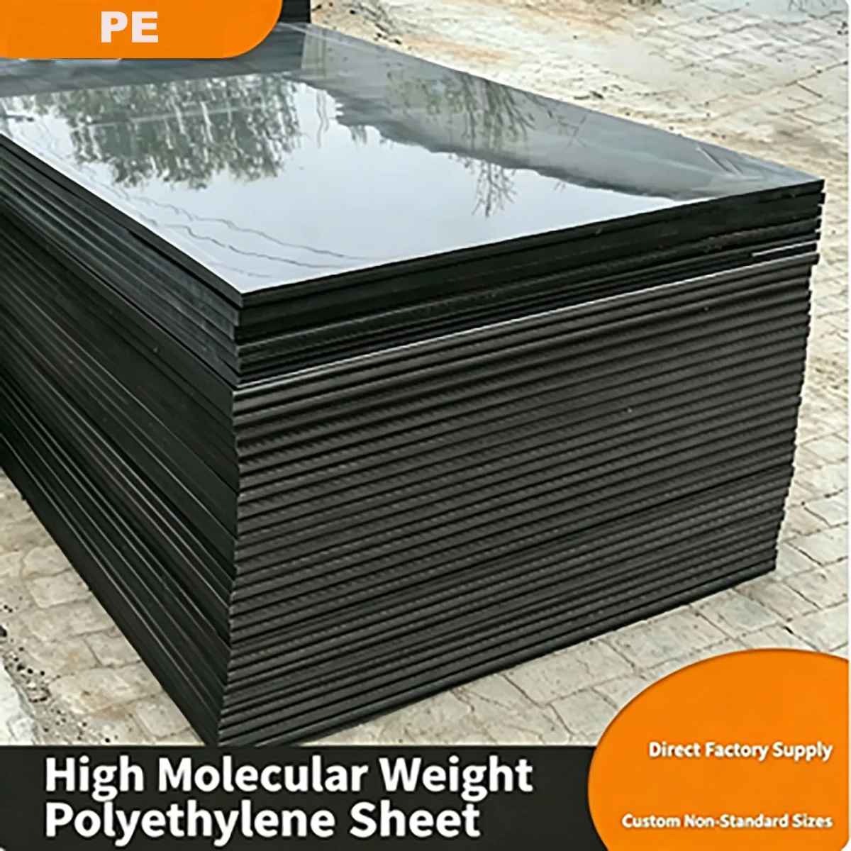 Black Wear-resistant HDPE Polyethylene Plate, 3-20mm Thick PE Plastic Sheet for Handmade Model and Gasket Pad