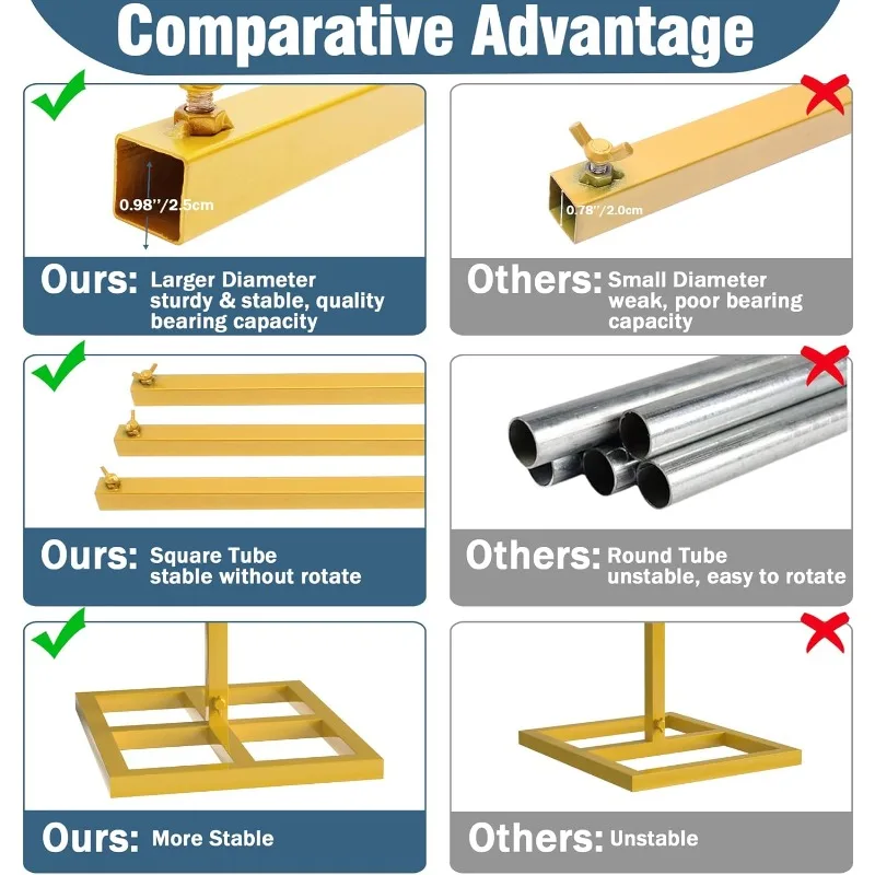 حامل خلفية بطول 10 × 10 أقدام، مجموعة أنابيب وثنية شديدة التحمل، حامل خلفية ذهبي قابل للتعديل للتصوير الفوتوغرافي لحفلات أعياد الميلاد وحفلات الزفاف