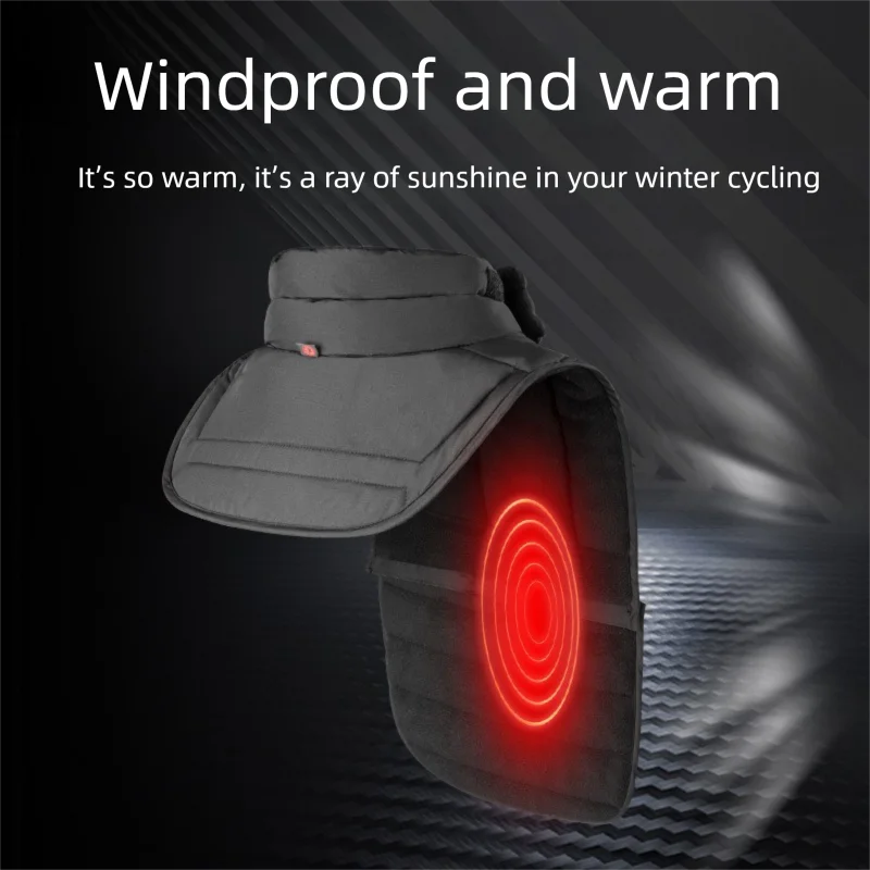 Winter Motorcycle Riding Windproof Chest Protector Detachable Warm Waterproof Cold-Proof Outdoor Skiing Head Cover Neck Gaiter