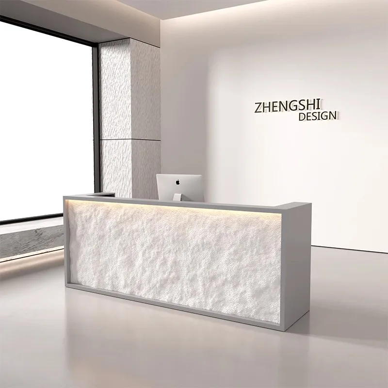 Comptoir de bar de magasin de style nordique, lumière de luxe pour salon de beauté, réception, magasin de vêtements simple et moderne