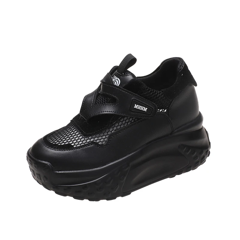 Shoes for Women 2023 High Quality Round Head Women\'s Vulcanize Shoes Summer New Solid Color High Heels Breathable Sneakers