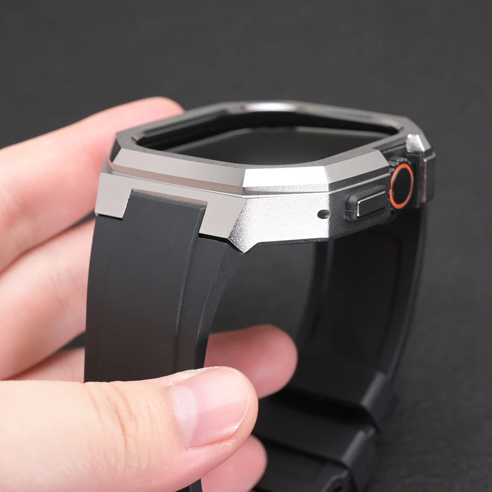 الرجال تعديل عدة حالة الفرقة ل أبل ساعة Ultra2 49 مللي متر حافظة من البولي يوريثان سيليكون الفرقة ل Iwatch 49 مللي متر سوار استبدال كوريا