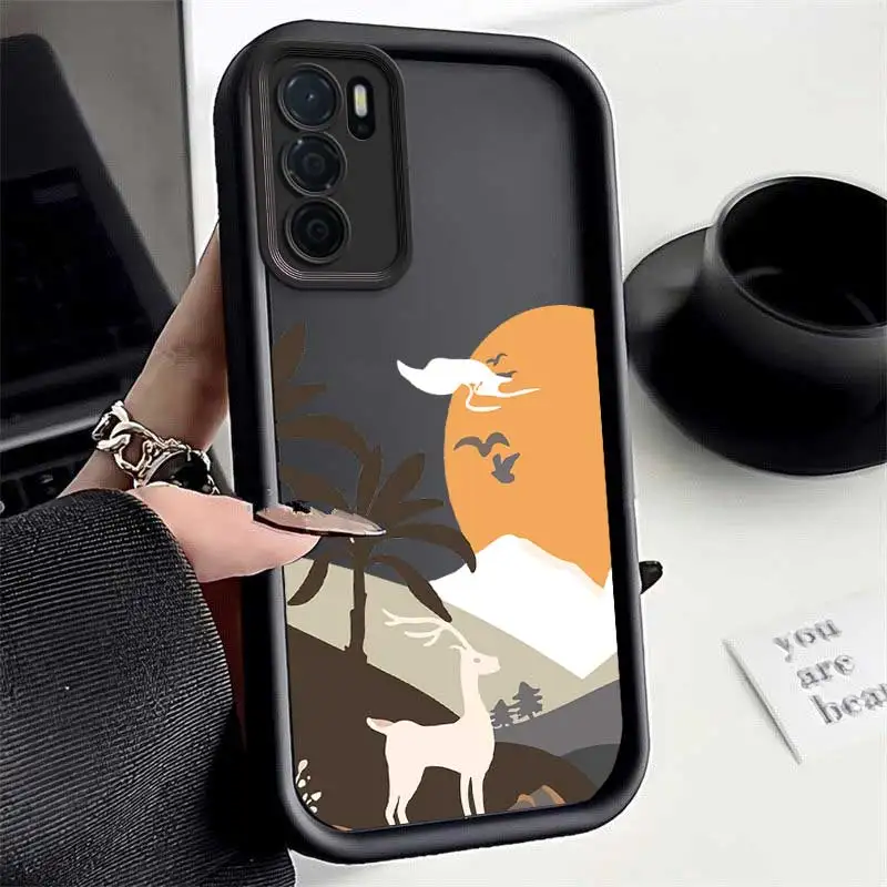 A54S Sunset Sky Eye Ladder Phone Case For OPPO A54 A52 A38 A36 A35 A33 A32 A31 A18 A17 A16 A15 A12 A9 A8 A5S A1 Cover