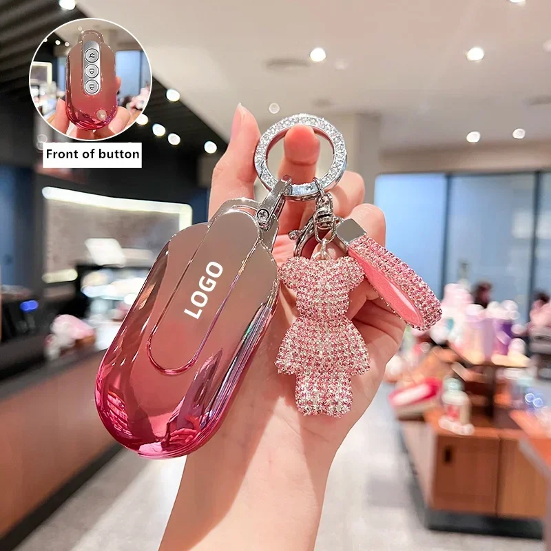 

Gradient TPU Car Key Case Cover Holder Shell Fob For Baojun 510 730 360 560 RS-5 530 630 For Wuling Hongguang S Auto Remote
