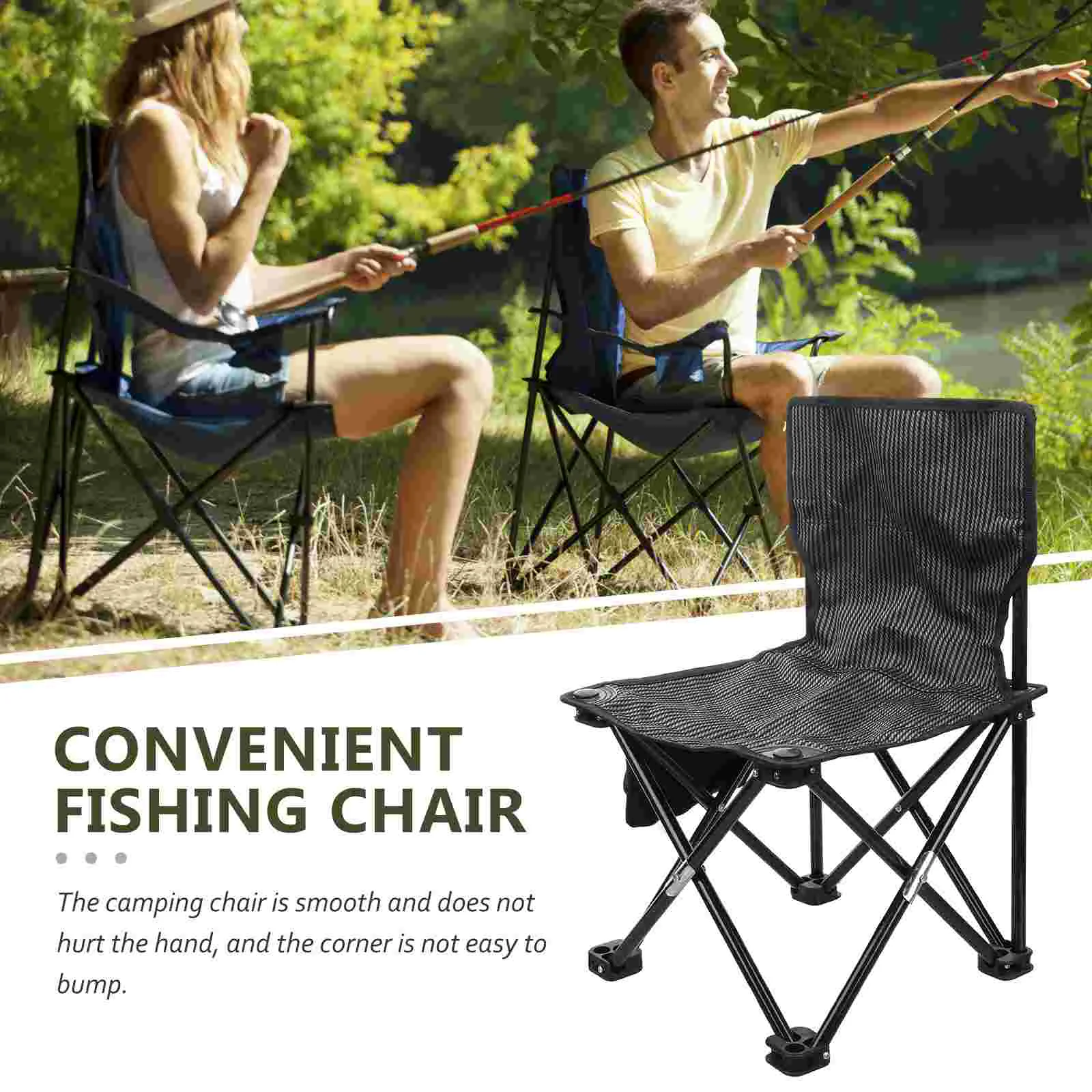 Folding Sauna Chair Portable Outdoor Foldable Fishing Camping Practical Oxford Cloth Steel Pipe Chairs Small