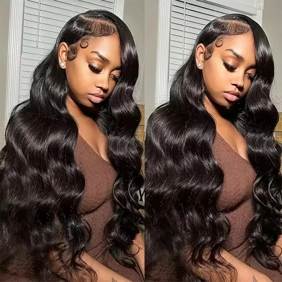 30 32 Inch Body Wave Transparent 13x6 Lace Frontal Human Hair Wigs Natural Color 180 Density 13x4 Lace Frontal Wig For Women