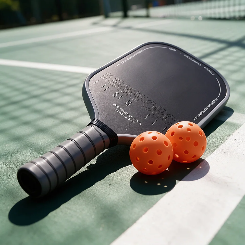 KIRINFORCE T700 Carbon Fiber Pickleball Paddle 16MM Cold Press Gritty Surface Precision Performance Power Control Sweet Spot