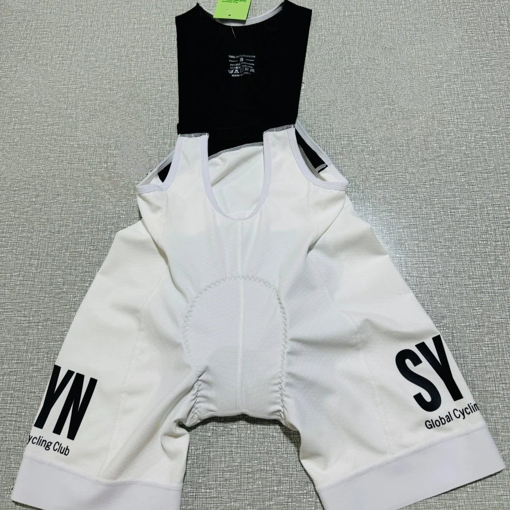 

SYN white Men's Cycling Bib Shorts Top Quality Bicycle Shorts 6 Hours Padded Pro Team MTB Road Tights Bicycle Riding Bib Shorts