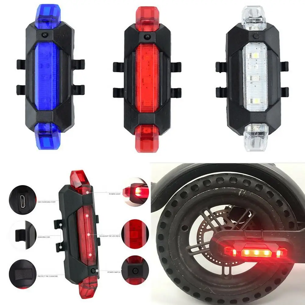 Scooter Warning LED Strip Flashlight Bar Lamp for Mijia M365 Electric Scooter Night Cycling Safety Decorative Light