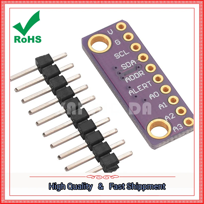 Purple GY-ADS1015 ultra-small 12-bit Precision analog-to-digital Converter ADC Development Board Module
