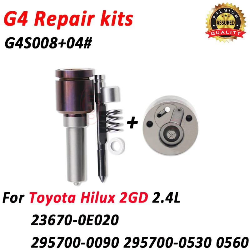 G4 Repair Kits 23670-0E020 Nozzle G4S008 Valve 04# For Toyota Hilux 2GD 2.4L 295700-0090 295700-0530 295700-0560 23670-11020