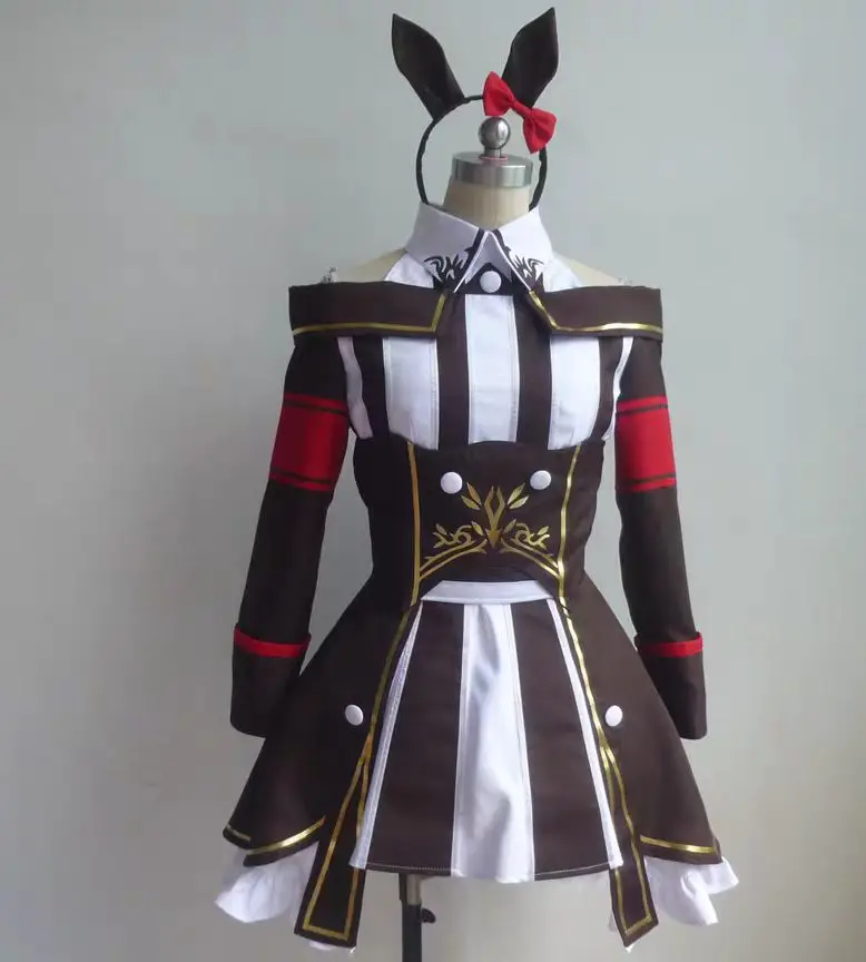 Curren Chan Umamusume Cosplay Set - Wig Tail Shoes Halloween Roleplay Costume