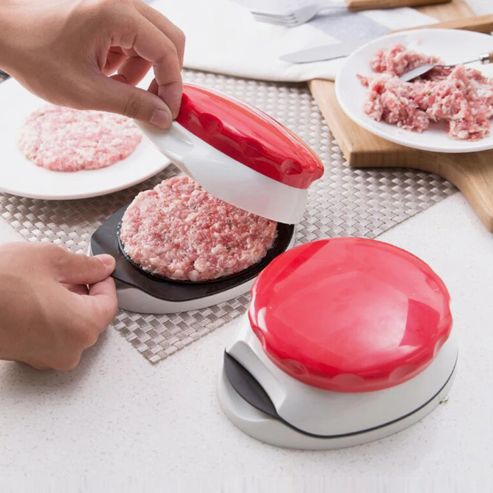 

Handheld Burger Press Patty Maker Kitchen Gadget ABS Stainless Steel Meat Mold Reusable Cooking Tool Practical Gift