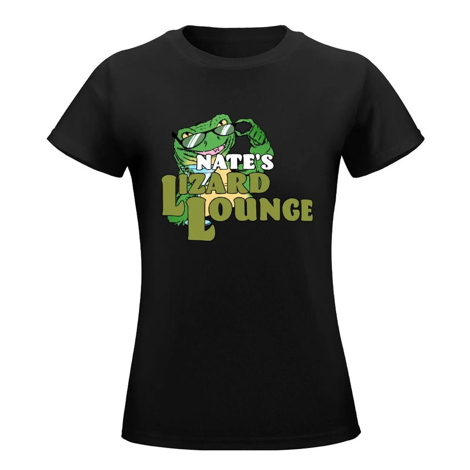 Nate_s Lizard Lounge T-Shirt summer top animal print shirt for girls tees woman t shirt