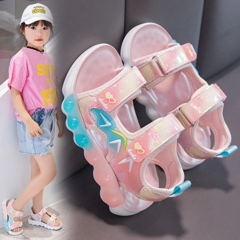 Girls 2024 Spring and Autumn New Love Korean Small Leather Shoes Large Children Soft Sole Foreign Air Butterfly