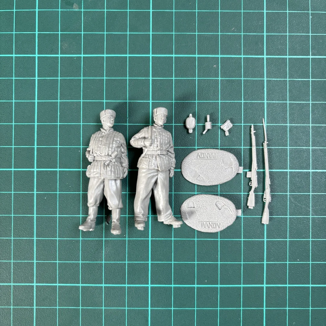 1/35 Reçine figür boyasız model seti, askeri tema, Moskova militi, demonte ve boyasız GK,