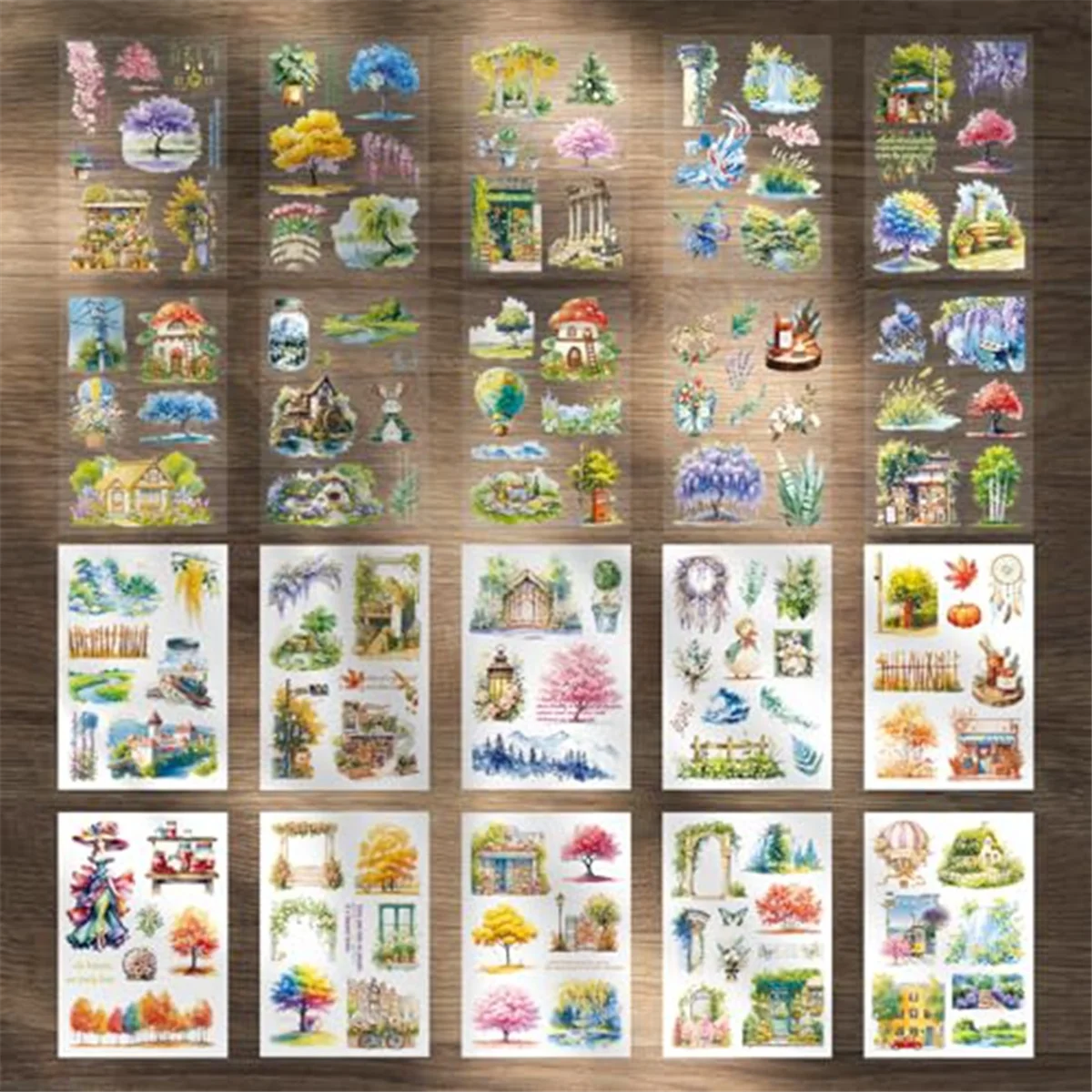 

SSR Scrapbook Stickers for Scrapbooking, Washi Stickers for Journaling, 20 Sheets Scrapbook Supplies C