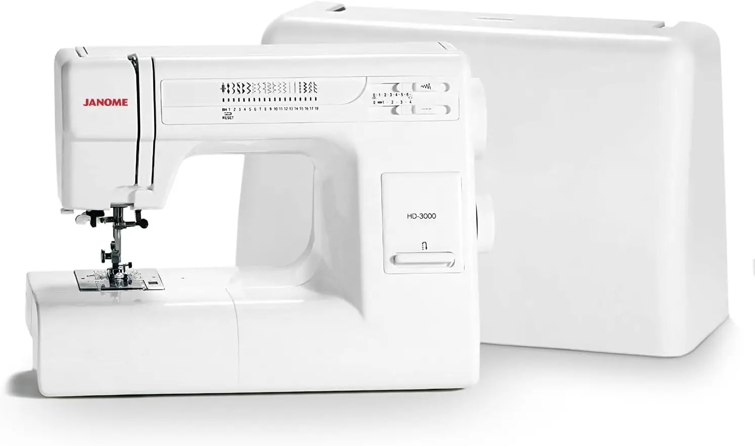 

Hd3000 Heavy-Duty Sewing Machine With 18 Built-In Stitches + Hard Case