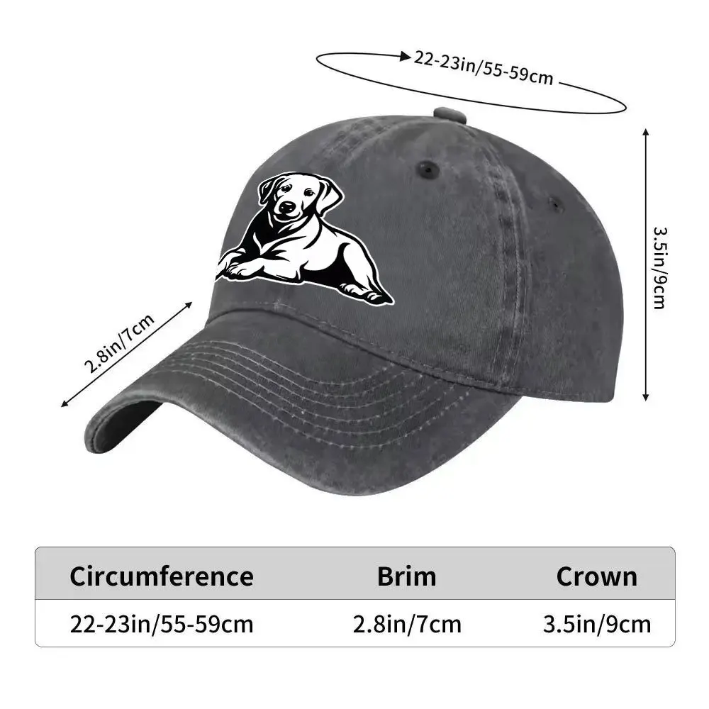 

Labrador Retriever Vintage Distressed Baseball Cap, Fashionable Casual Printed Lightweight Portable Duckbill Cap, Four Seasons O