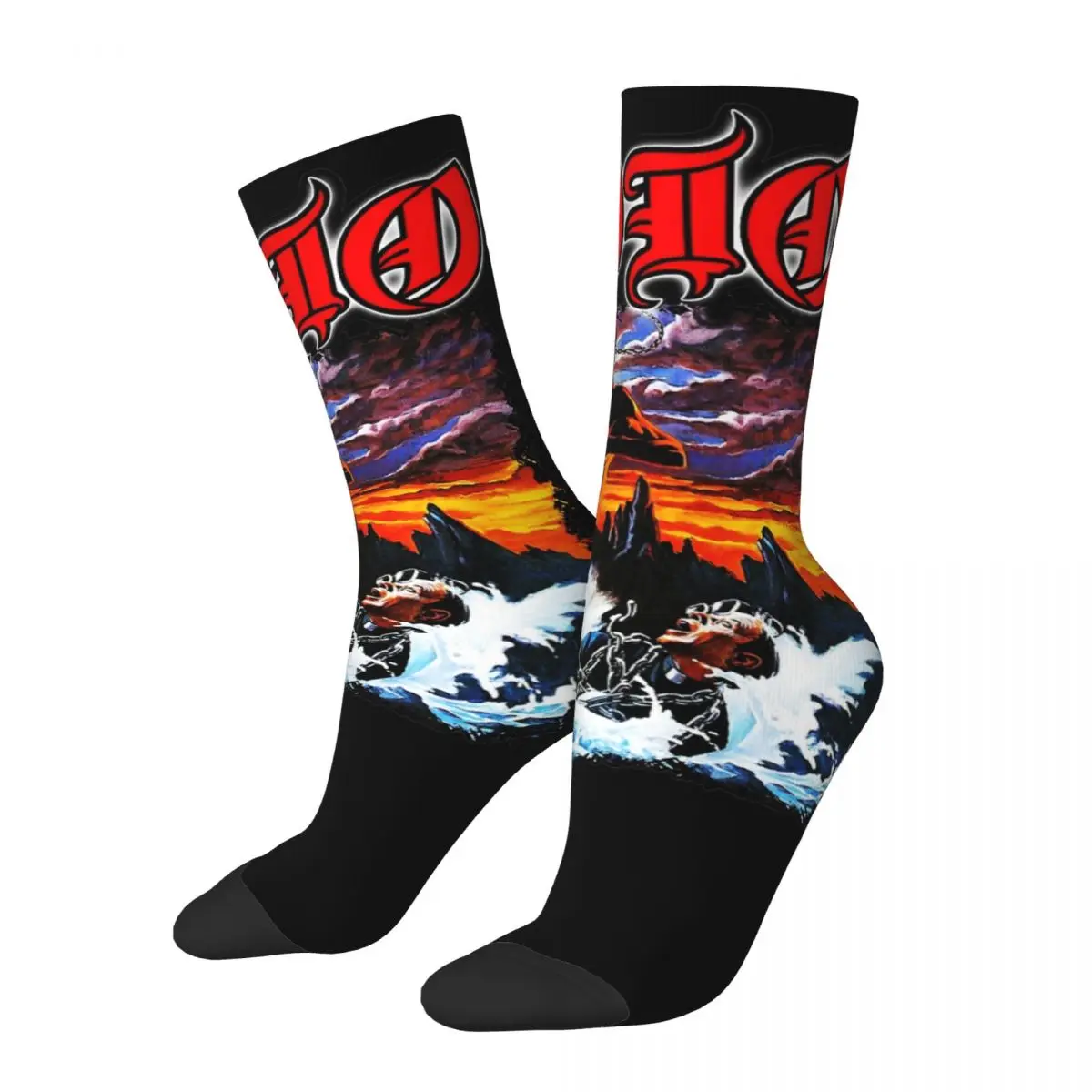 Dio Genre Rock The Last In Line Tour Socks Men's Women's Polyester Funny Happy Socks Spring Summer Autumn Winter Socks Gifts