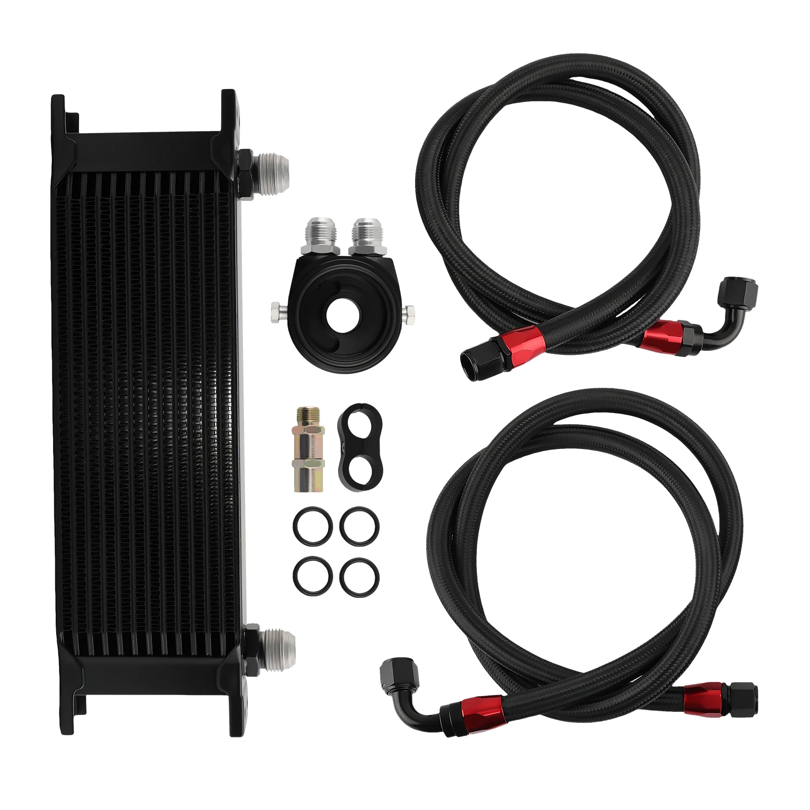 Universal 13 Row An-10an Engine Oil Cooler Radiatore Olio + Filter Adapter Kit