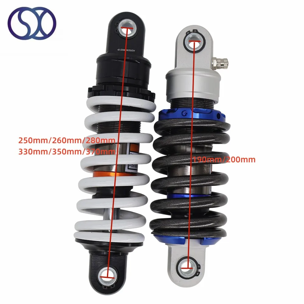 600LBS 550LBS Customized 290mm Motorcycle Rear Air Mono Shock Absorber Motorcycles