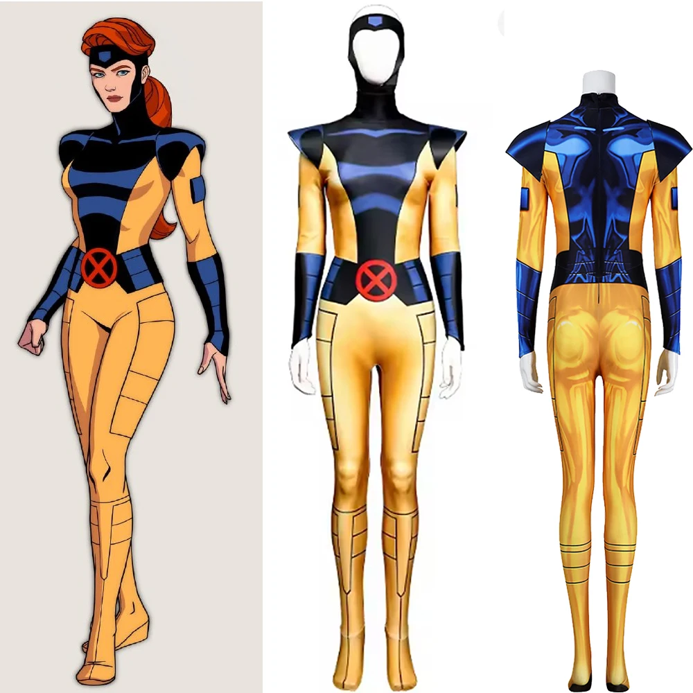 x-men-97-phoenix-jean-grey-summers-vestito-cosplay-supereroe-3d-stampato-spandex-tuta-phoenix-suit-spandex-outdo-vestito-di-halloween