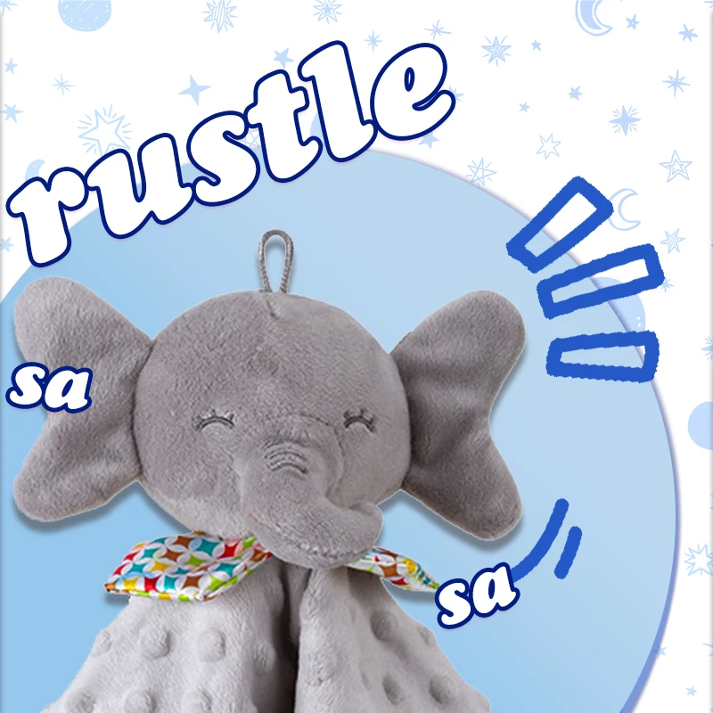 CUSTOM เด็กส่วนบุคคลผ้าพันคอผ้าห่มกระต่ายหมวดหมู่ Teether Rattles ผ้าห่มนุ่ม Snuggle ของเล่นตุ๊กตาสัตว์สําหรับทารกแรกเกิดของขวัญ