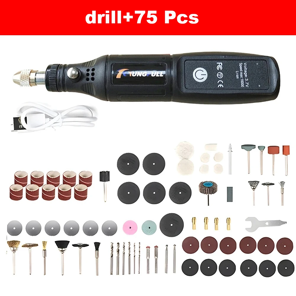 Mini Handheld Boor Mini Elektrische Boor Roterende Tool Usb Draadloze Houtbewerking Gravure Pen Dremel Gereedschap Voor Sieraden Metalen Glas