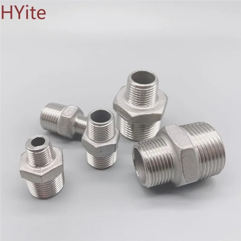 Hex Nipple Union 304 Stainless Steel Pipe Fitting Connector Coupler water oil 1/8