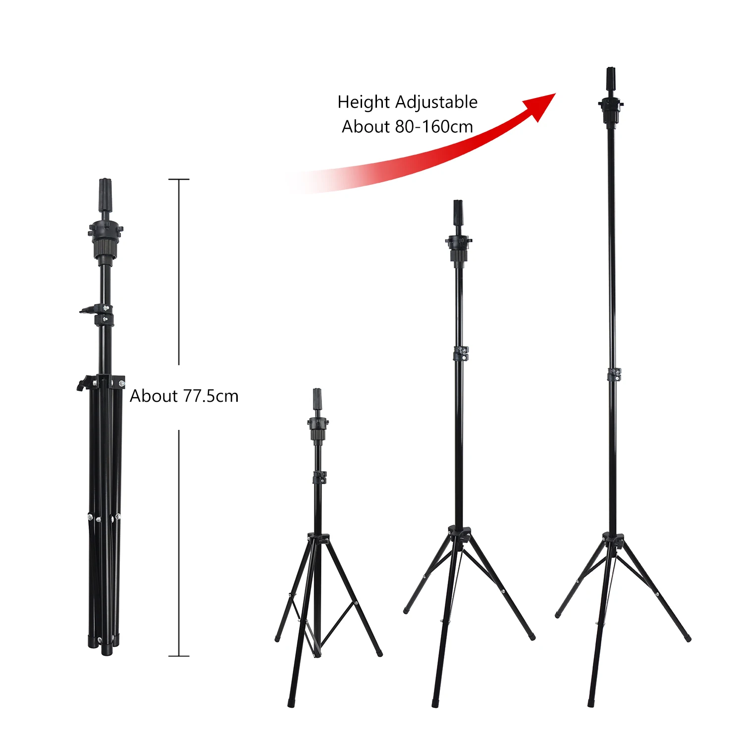 

Подставка-штатив для парикмахерской головы-манекена, регулируемая, черная, для обучения и демонстрации париков