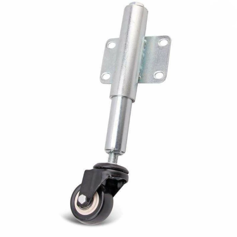 2inch PU Gate Wheel Spring Loaded Swivel Caster Heavy Duty 110lbs Load Capacity Loaded Door Universal Wheels Furniture Component