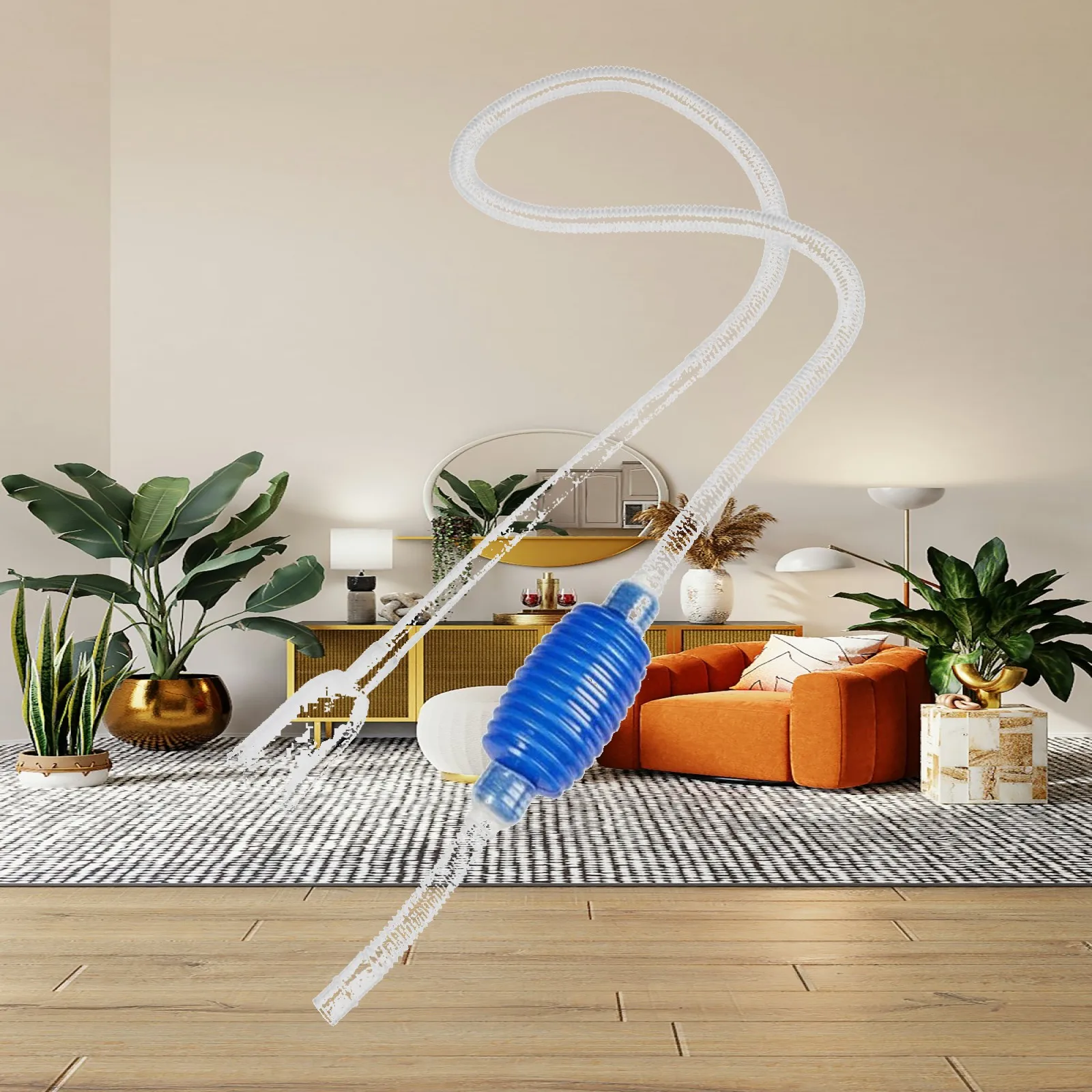 Soft Plastic Aquarium Siphon Cleaner for Fish Tank Bottom Gravel Vacuum Pump with Screen Intake Nozzle