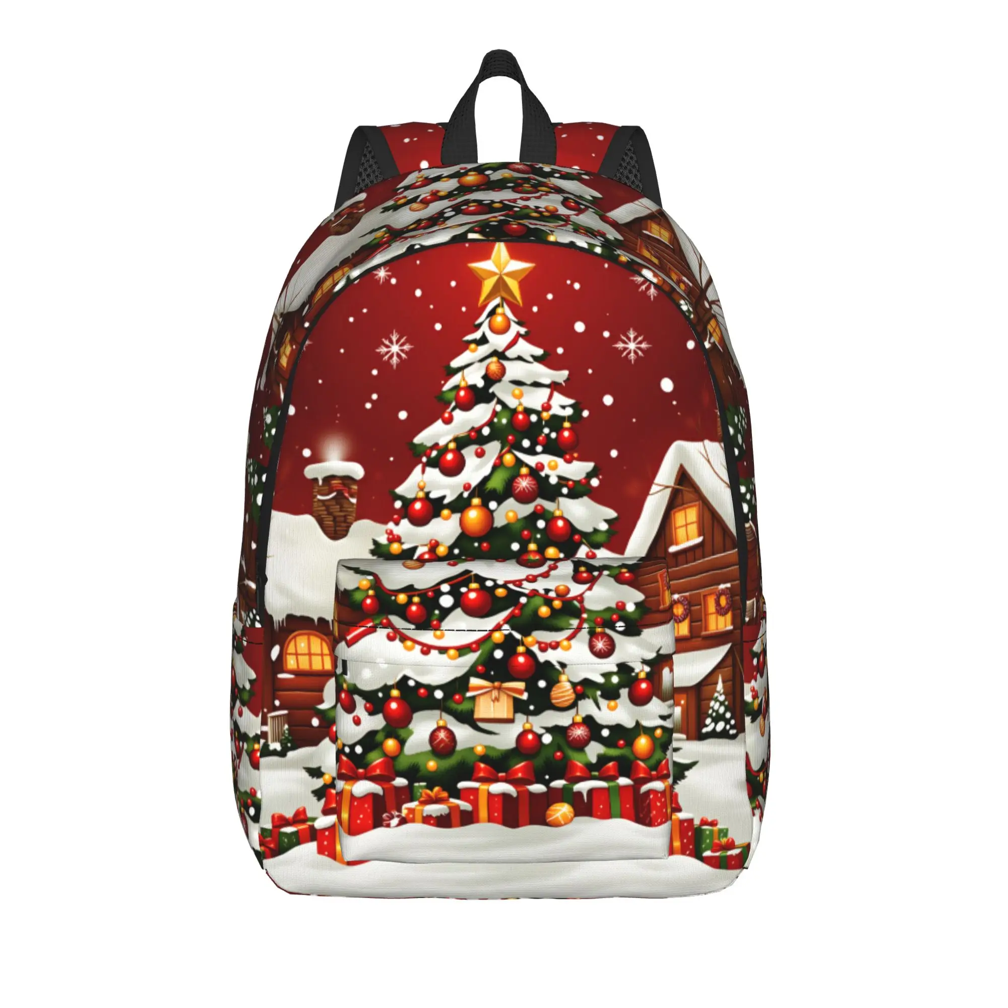 Christmas Santa Snowman Backpack  Aesthetic Backpacks Teen Daily Lightweight High School Bags Design Rucksack