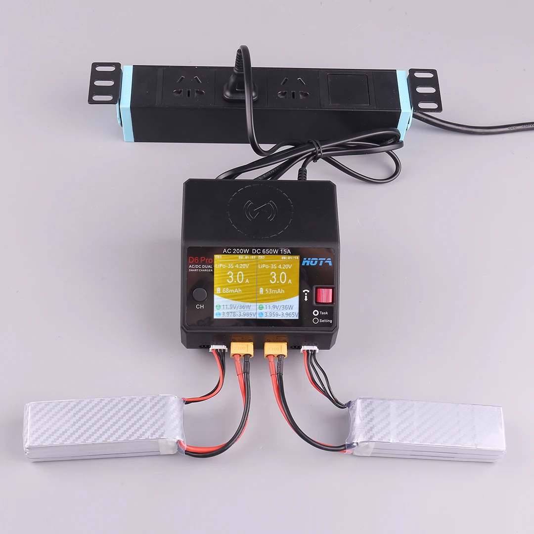 HOTA D6 Pro AC 200w DC 2x325w /15a Channel Smart Battery Charger Discharger Lipo Charger For RC Drone Spare Parts thumbnail 4
