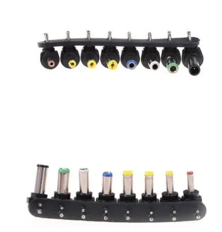 8 Interchangeable Tips Laptop Adapter Universal DC Plugs for AC Power Connector Charger for Notebook Computer E3