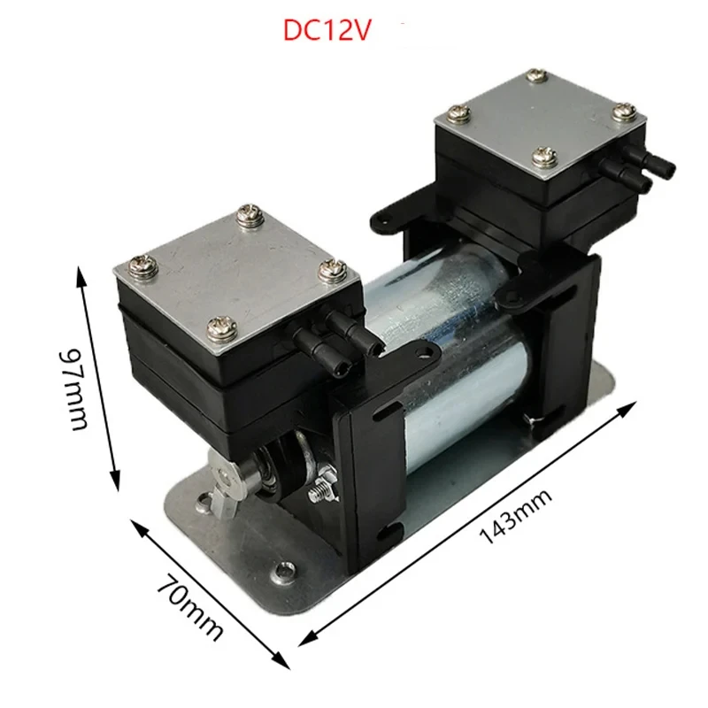 Imagem -06 - Pressão Negativa Positiva Bomba de Vácuo Grande Instrumento de Beleza Diafragma de Cabeça Dupla Mudo Micro Bomba de ar 12v 220v Alta