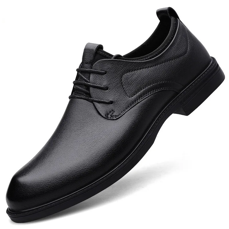 

Men Casual Leather Shoe Luxury Cowhide Business Dress Shoe British Style Business Leather Shoes Laced Oxford Shoes Zapato Hombre