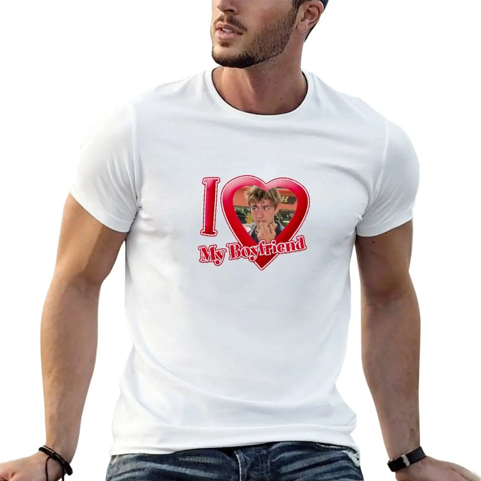i love my boyfriend damon albarn T-Shirt t shirt man luxury t shirts cotton 100% T-Shirt