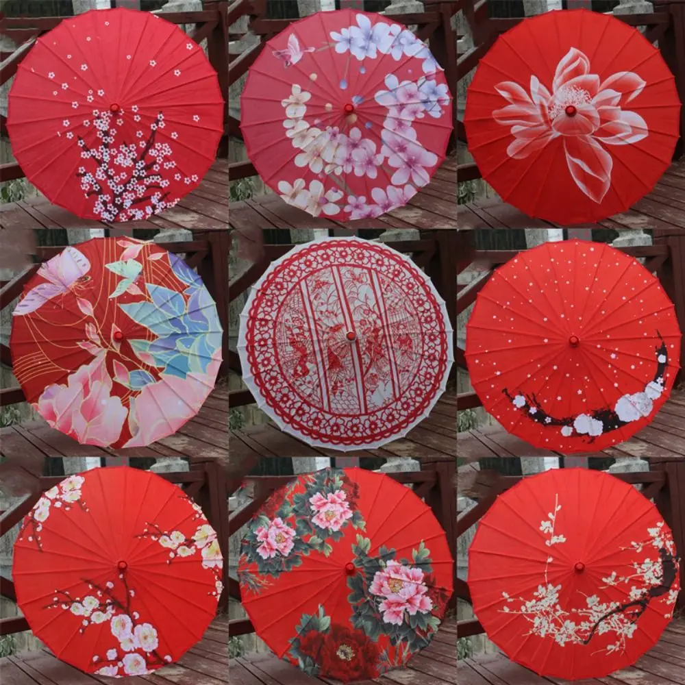 الصينية العتيقة زفاف العروس مزيتة ورقة مظلة التنين والعنقاء 56 سنتيمتر مظلة الزخرفية 10 ألوان #2