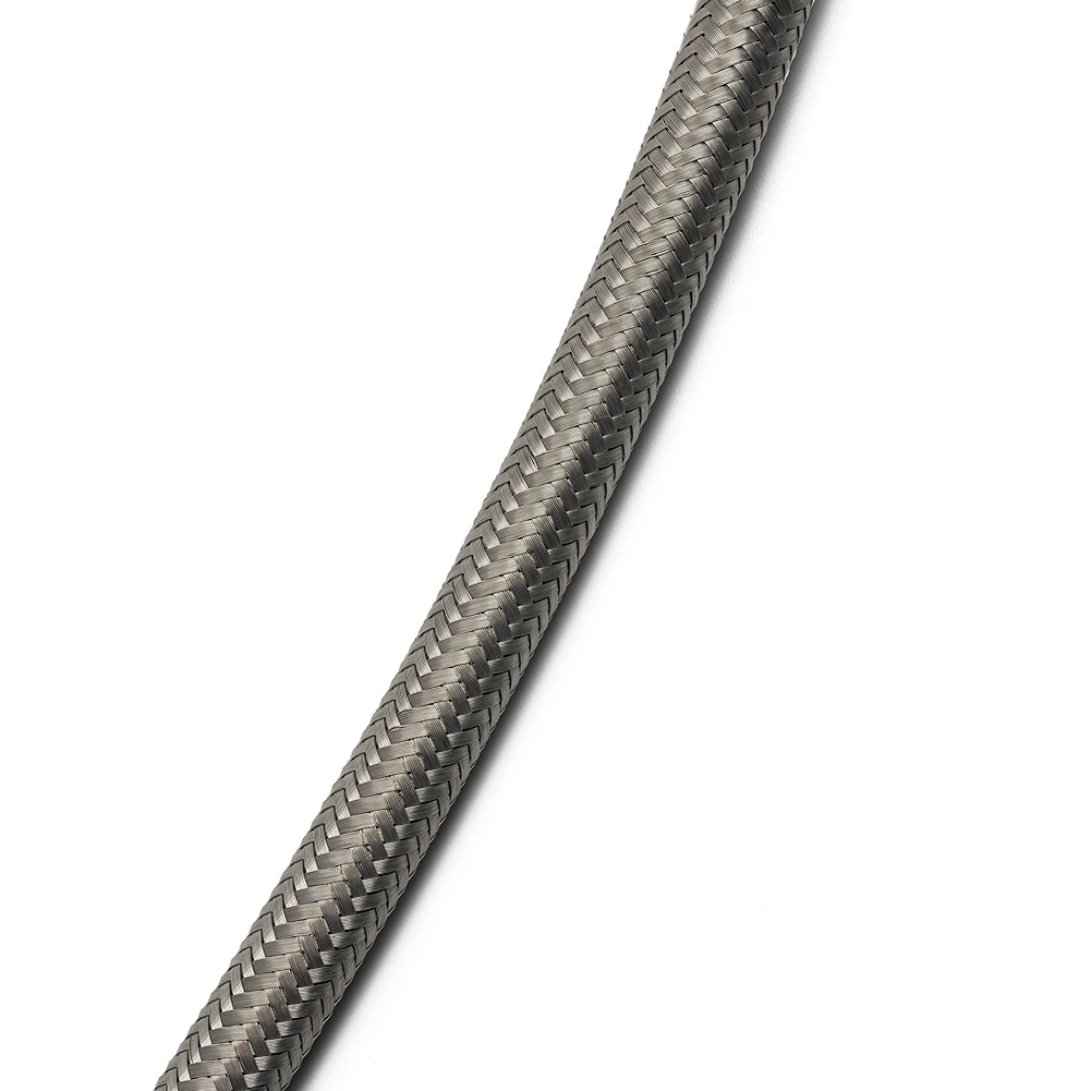 Stainless Steel Flexible Hose 350mm and Brass Check Valve for Air Compressor Intake Tube Replacement and Connection