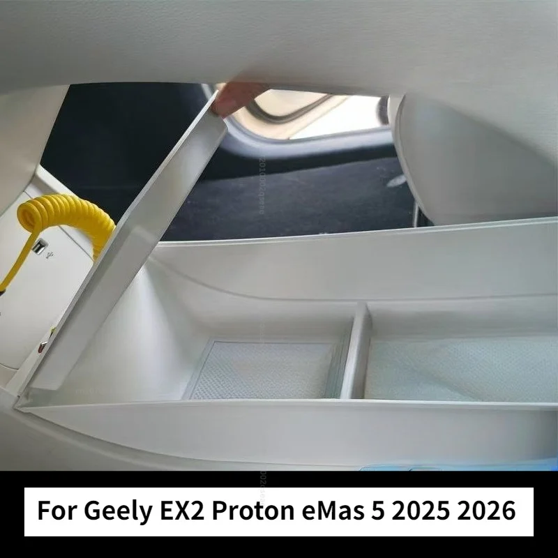 Für Geely EX2 Proton eMas 5 2025 2026 Upgrade Zweischichtiger Unter-Konsolen-Aufbewahrungsbox-Organizer Innenzubehör – Detail 1