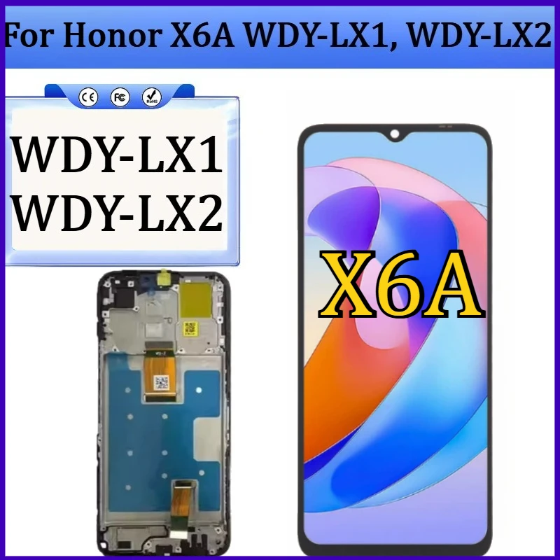 

New TFT For Honor X6a Screen Assembly with Frame for Honor X6A WDY-LX1, WDY-LX2 Screen Display LCD Screen