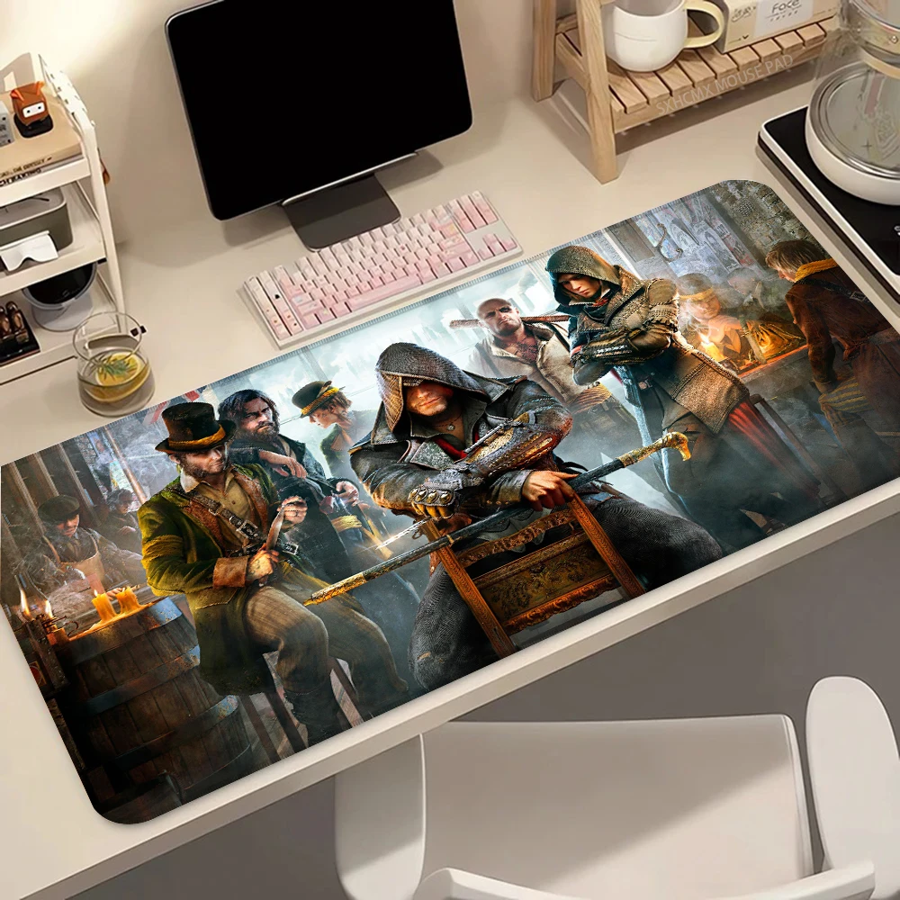 لعبة قاتل S العقيدة ماوس الوسادة الكرتون Lockedge لوحة ألعاب كبيرة ألعاب الكمبيوتر لوحة المفاتيح حصيرة عدم الانزلاق ماوس الكمبيوتر الحصير مكتب كبير #2