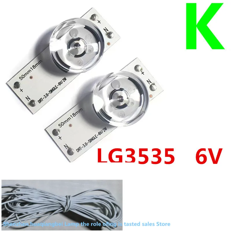 Imagem -04 - Contas de Lâmpada Smd com Lente Óptica Fliter para Reparo de tv Led D50a710 L50f2850a Rf-bs500e320701l 0701r 3v 6v 100 Novo