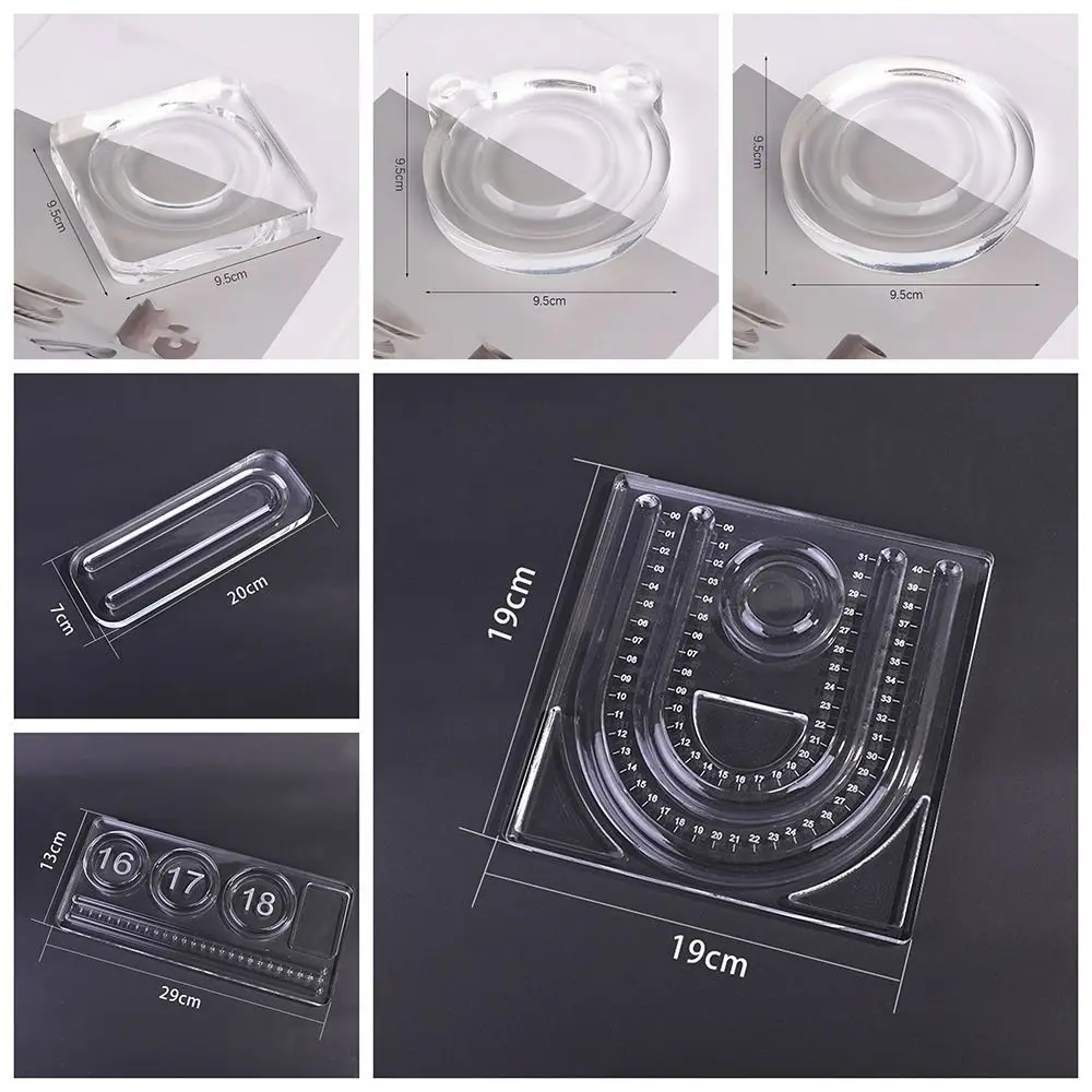 Pulsera acrílica creativa, tablero de cuentas, bancos de trabajo, bandeja, herramienta de medición, soporte de exhibición, herramienta de fabricación de joyería DIY, pulsera