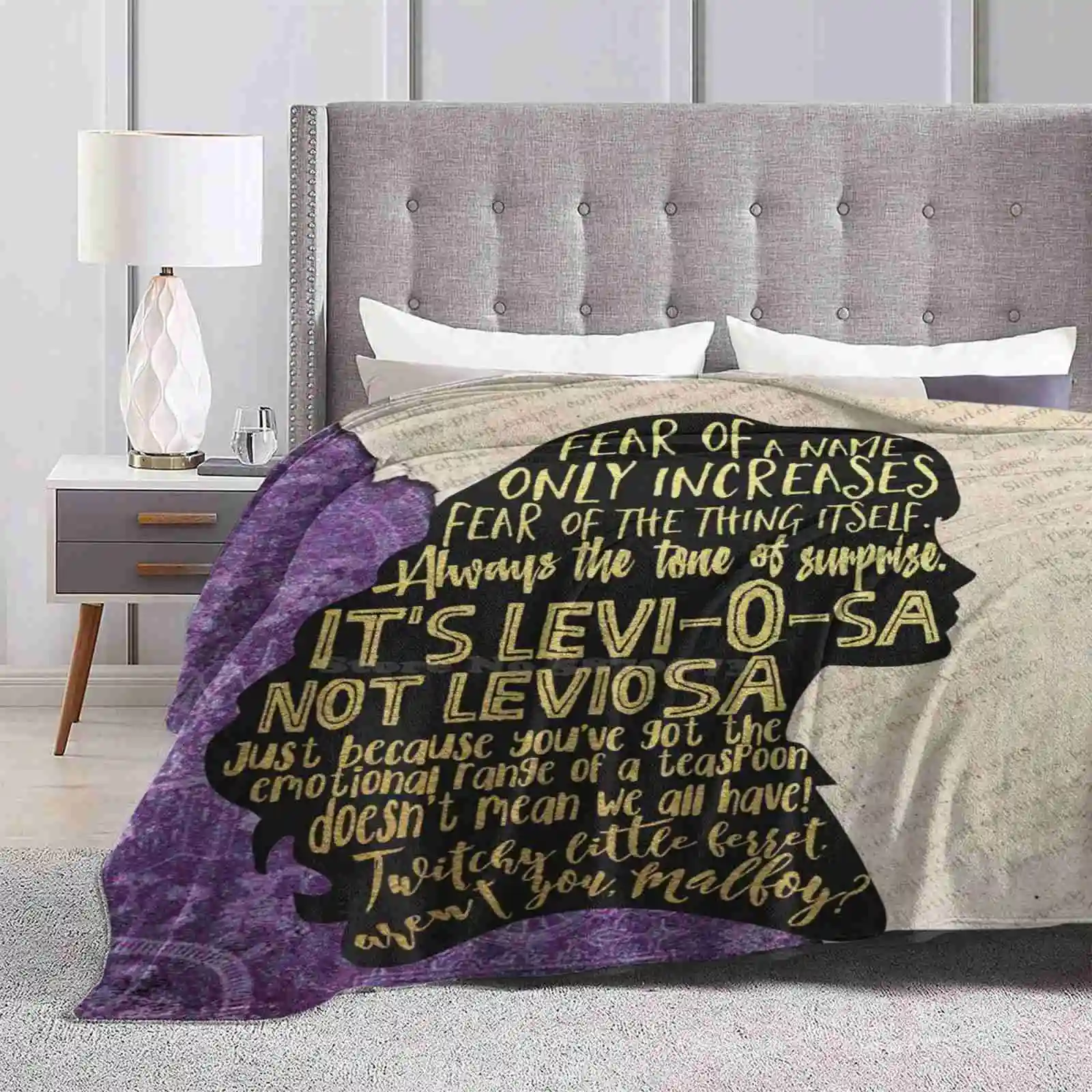 Hermione Character Creative Design Light Thin Soft Flannel Blanket Books Hermione Book Quote Fandom