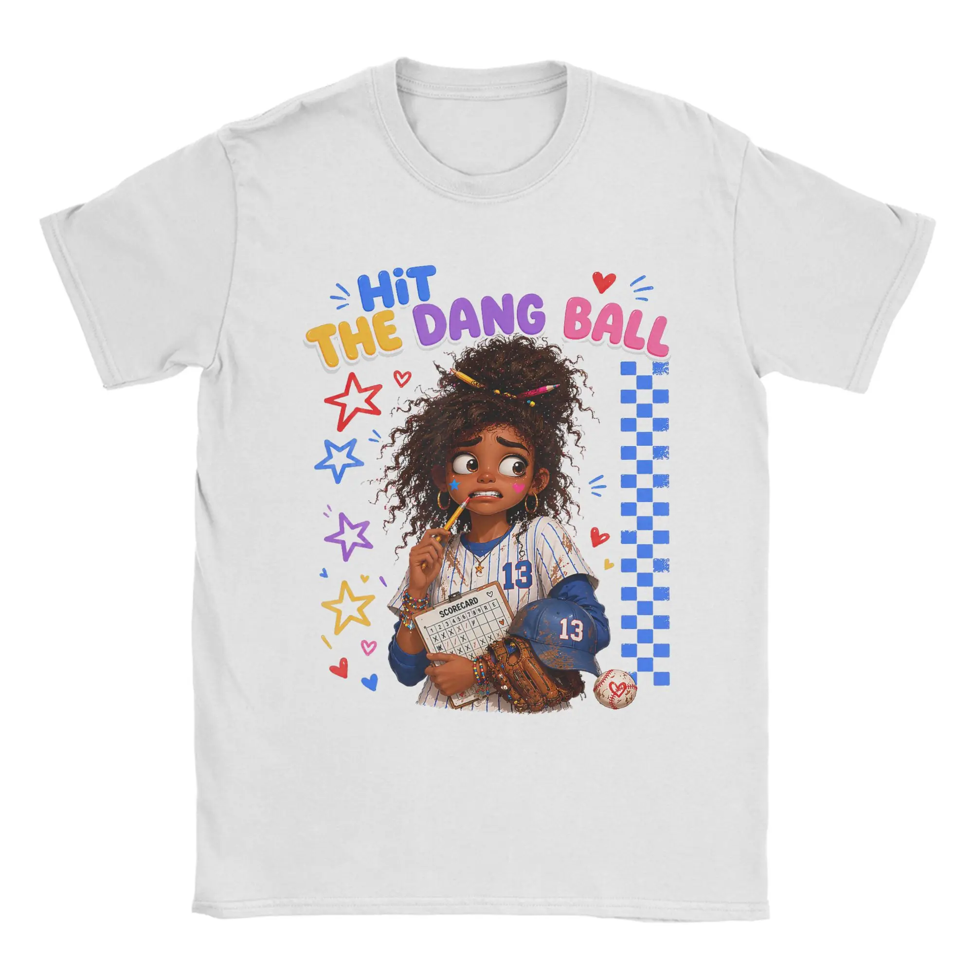 Hit The Dang Ball Funny (2) T-Shirt Summer  Classic T Shirts Pure Cotton Harajuku Tshirt For Male Short Sleeve Pattern Clothing