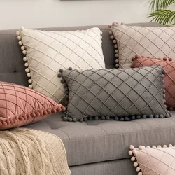 30x50/45x45cm Velvet Throw Pillow Cover Diamond Grid Pattern Waist Cushion Cover Decor Home Office Decorative Pillowcas